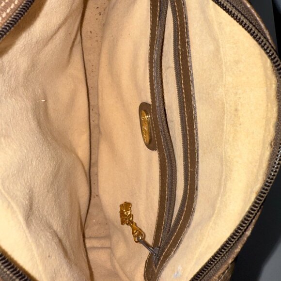 Authentic Brown Gucci Crossbody Bag with Monogram Pattern - Picture 6 of 12